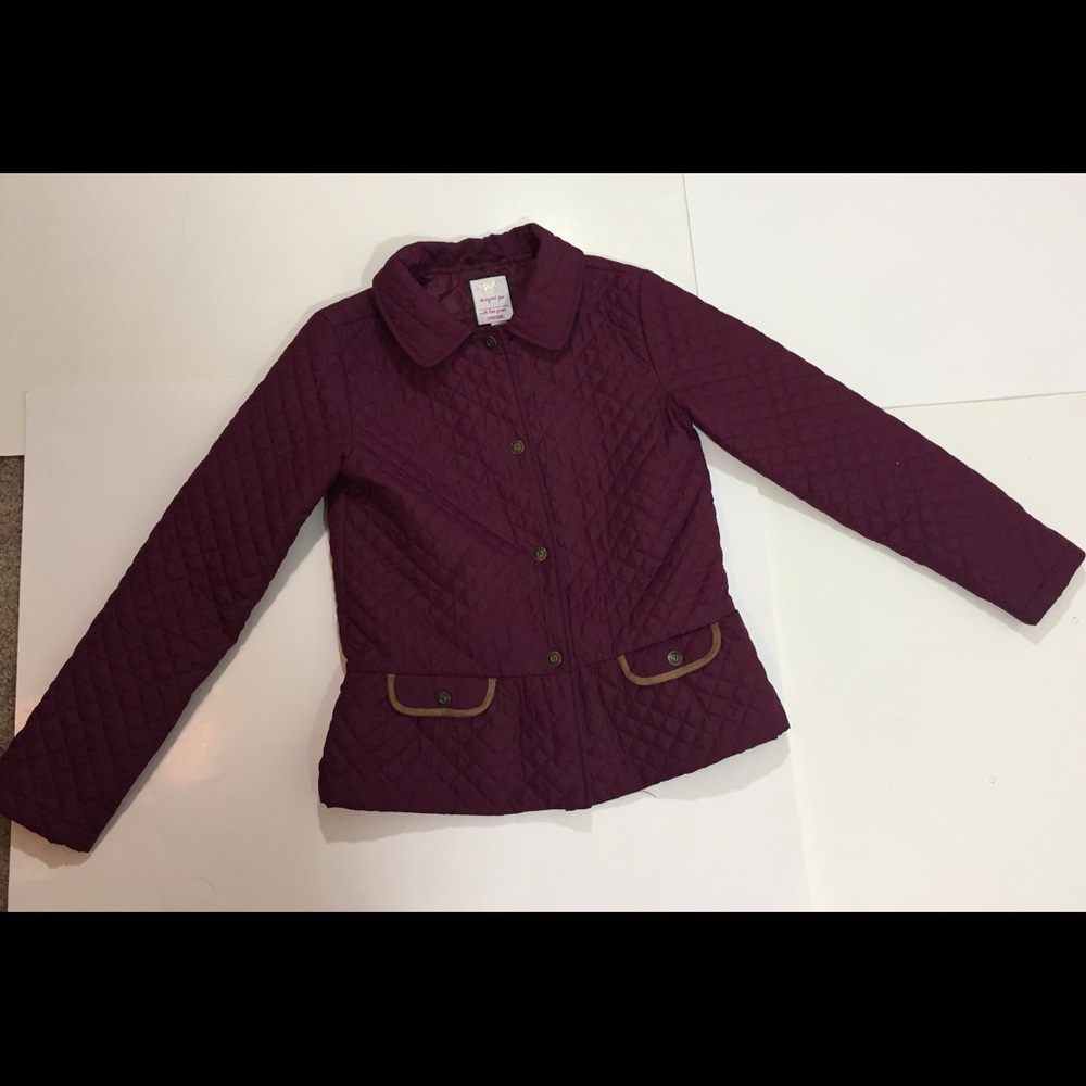 Gymboree Burgundy Quilted Pea Coat